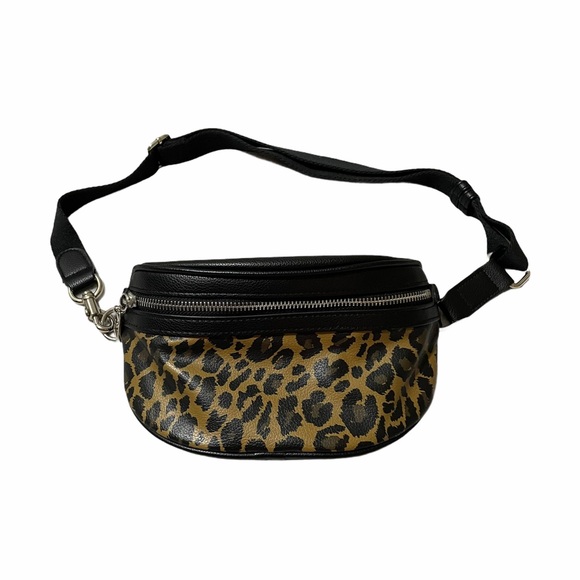 Leopard Print Faux Leather Adjustable Fanny Pack - Picture 1 of 7